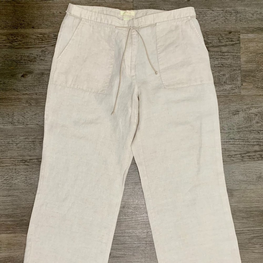 Vintage Low-rise Linen Cream Pants Y2k
